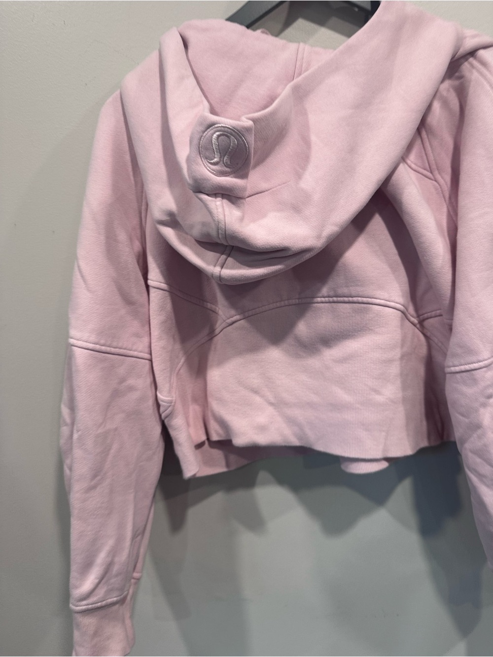 lululemon athletica Cropped Half-Zip Hoodie in Light Pink - Picture 3 of 4